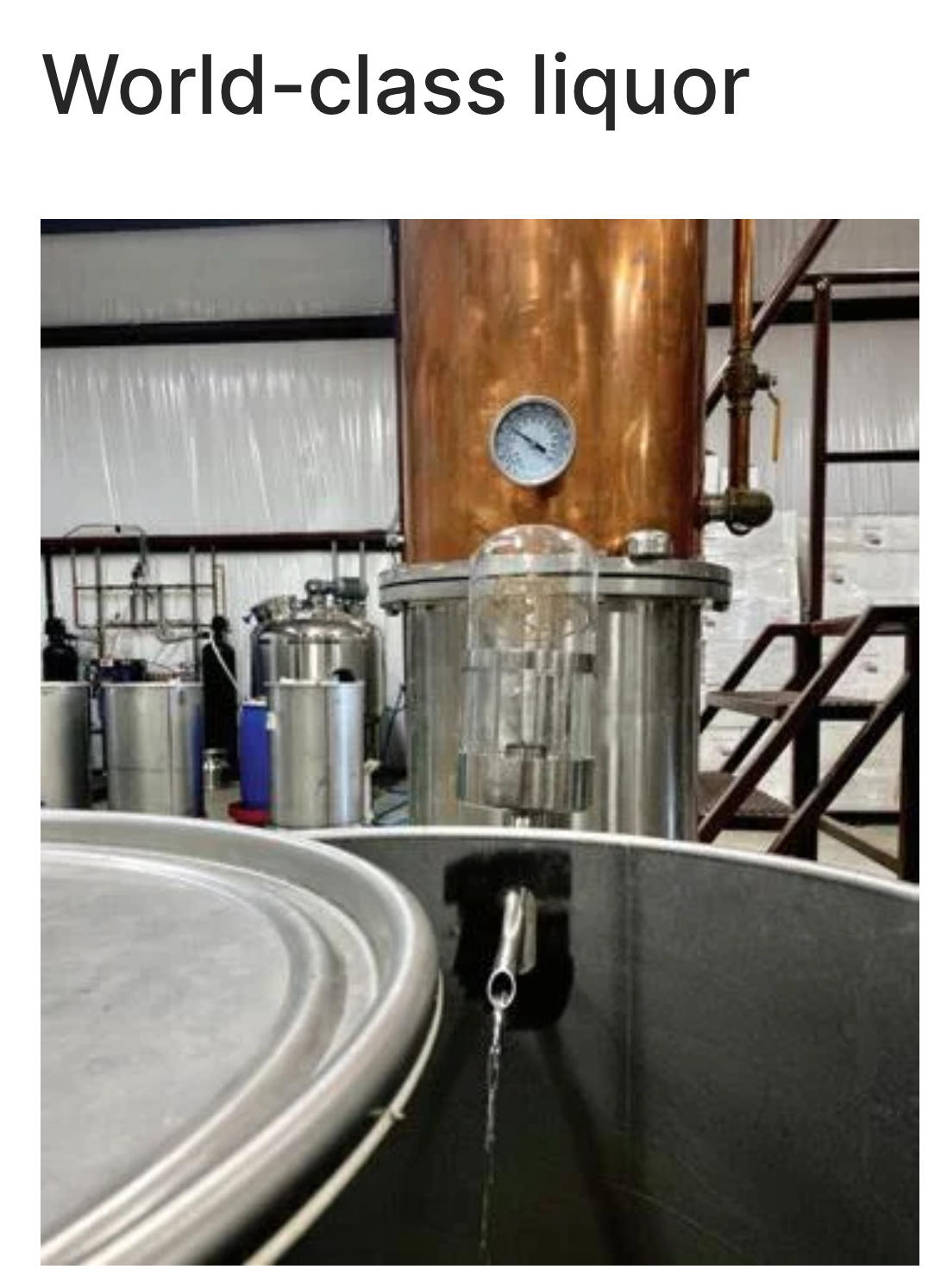 image from edible Shasta butte of distillers tank